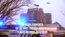 La tormenta más poderosa en 30 años arrasa Noruega y bate récords de velocidad del viento