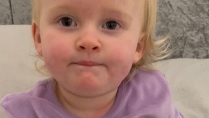 Toddler has her own sweet way of playing Rock Paper Scissor *Wholesome*