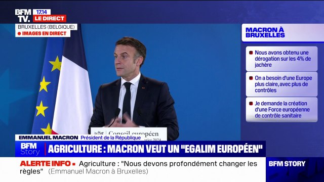 Normes agricoles: Emmanuel Macron souhaite des contrôles homogènes au niveau européen