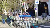Agricultores semeiam caos em Bruxelas durante cimeira da UE