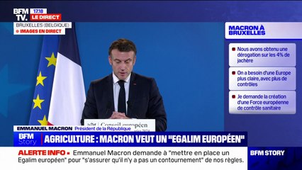 Crise agricole: Emmanuel Macron annonce la mise en place de "mesures de simplification au niveau européen" dès la fin du mois de février