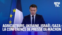 Agriculteurs, Ukraine, Israël/Gaza... La conférence de presse d'Emmanuel Macron à Bruxelles en intégralité