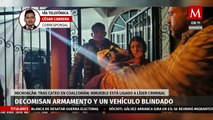 Aseguran vehículo blindado y armamento tras cateo en Coalcomán, Michoacán