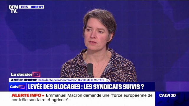 Amélie Rebière (présidente de la Coordination rurale de la Corrèze): On est toujours mobilisés, aussi bien à Paris, que partout ailleurs dans le territoire français