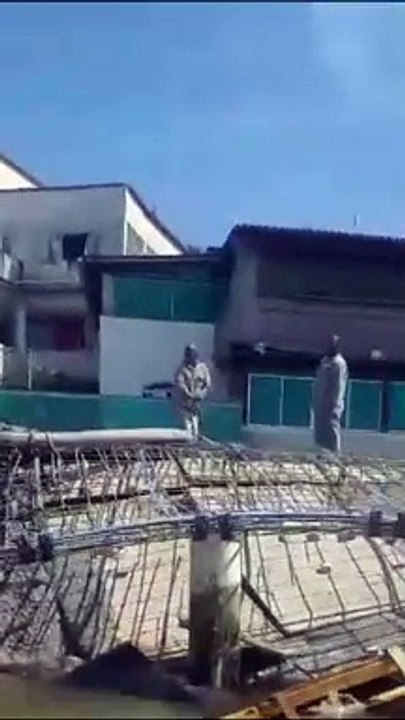 Acidente na obra da orla de São Pedro