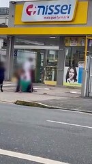 VÍDEO: Suspeito de furtar farmácia leva "mata-leão" de funcionário em Joinville
