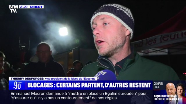 Mobilisation des agriculteurs: Thierry Desforges (vice-président de la FDSEA de l'Essonne) confirme la levée du barrage de l'A6 à 10 heures ce vendredi
