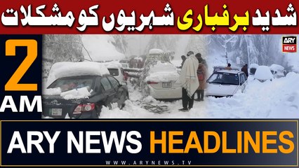 Download Video: ARY News 2 AM Headlines 2nd February 2024 | Heavy Snowfall in Murree - Latest Weather Updates