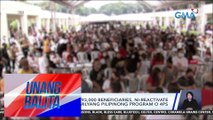 DSWD: Mahigit 793,000 beneficiaries, ni-reactivate sa Pantawid Pamilyang Pilipinong Program o 4Ps | UB