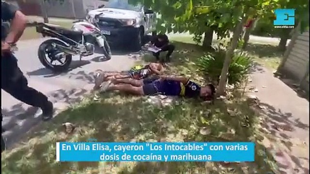 En Villa Elisa, cayeron Los Intocables con varias dosis de cocaína y marihuana