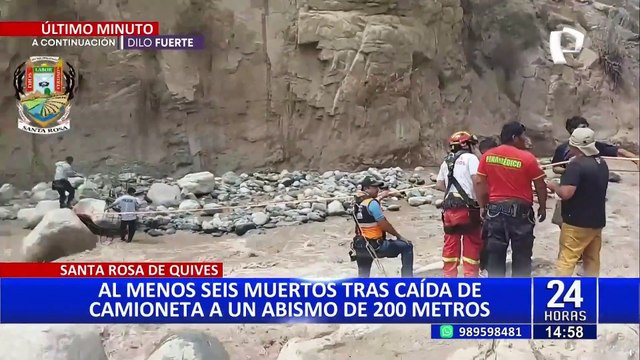 Trágico Accidente en Santa Rosa de Quives: camioneta se despista y deja seis personas fallecidas