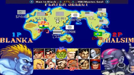 Man In Black Vs HW Master.Seol - Street Fighter II' Champion Edition - FT5