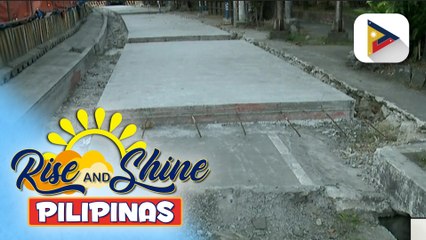 Konstruksyon ng directional island sa paligid ng Quezon Memorial Circle, patuloy