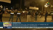 Represión policial en Argentina dejó a manifestantes heridos y detenidos