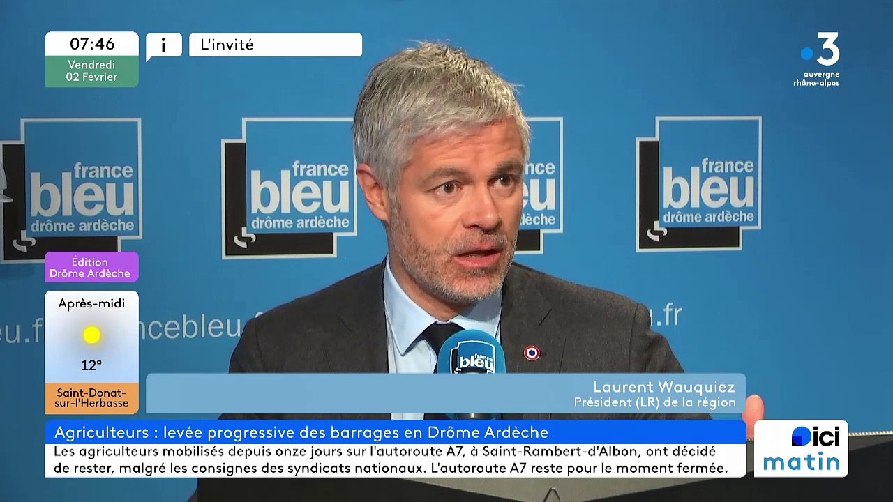 Laurent Wauquiez, invité de France Bleu Drôme Ardèche