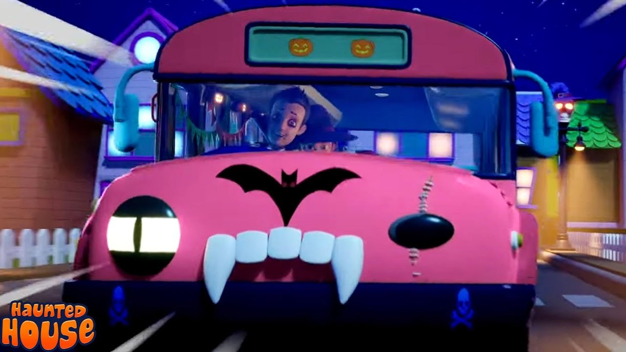 Wheels On The Bus, Spooky Nursery Rhyme for Kids
