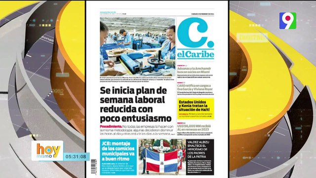 Titulares de prensa dominicana viernes 02 de febrero 2024 | Hoy Mismo