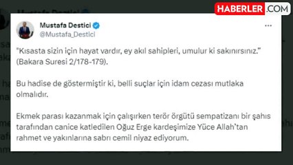 Taksici cinayetine atıfta bulunan Mustafa Destici, 3 suç için idam istedi