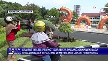 Pemkot Surabaya Pasang Ornamen Naga di Balai Kota Sambut Tahun Baru Imlek