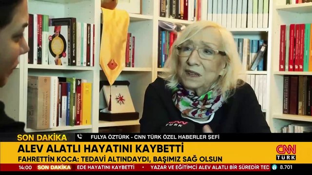 Yazar Alev Alatlı İstanbul'da tedavi gördüğü hastanede hayatını kaybetti