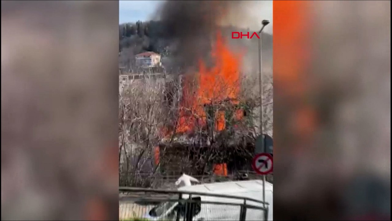 Eyüpsultan'da tek katlı ahşap bina alev alev yandı