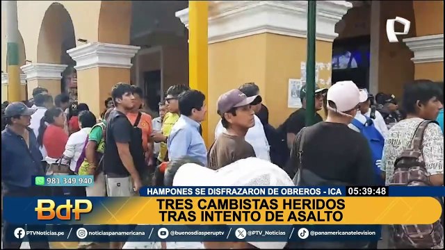 Tres cambistas quedan heridos tras intento de asalto en Ica