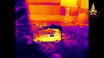 Esplosione di un appartamento a Corsico: le immagini dal drone dell'intervento dei vigili del fuoco