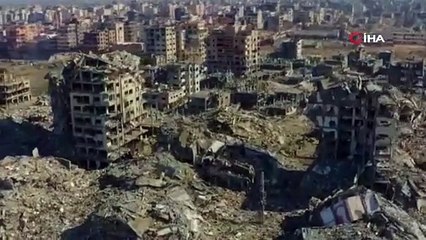 Gazze'deki yıkım havadan görüntülendi