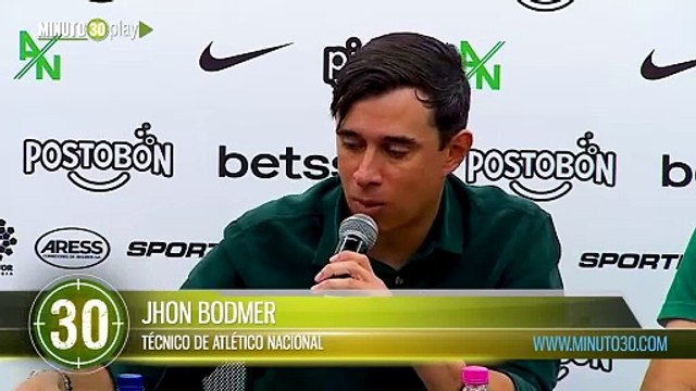 El grupo lo hizo muy bien hoy y quedo muy tranquilo con ellos Jhon Bodmer técnico de Atlético Nacional