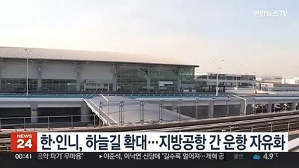 한·인니, 하늘길 확대…지방공항간 운항 자유화