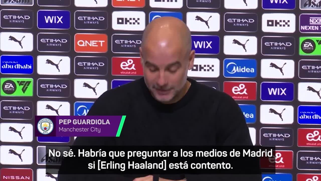 Guardiola opina sobre Haaland y la prensa de Madrid