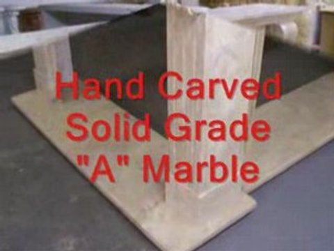Fireplace Mantels - Hand Carved Marble #106