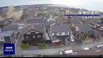 Onde colpiscono la città di Suzu: le prime immagini dello tsunami dopo il terremoto in Giappone