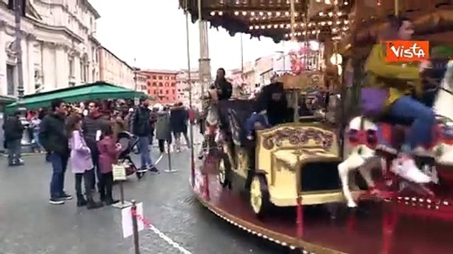 Roma, ecco il mercatino di Natale a piazza Navona