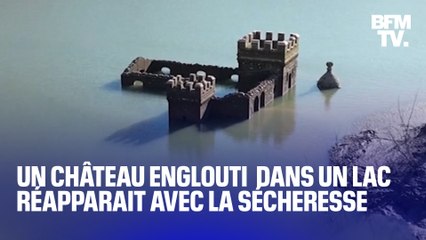 Un château englouti dans un lac réapparait avec la sécheresse en Espagne