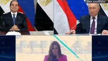 Il caloroso saluto di Al Sisi a Putin: mette una mano sul cuore e il presidente russo lo imita