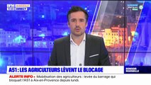 Fin du blocage des agriculteurs sur l'A51 à AIX 2FEV2023