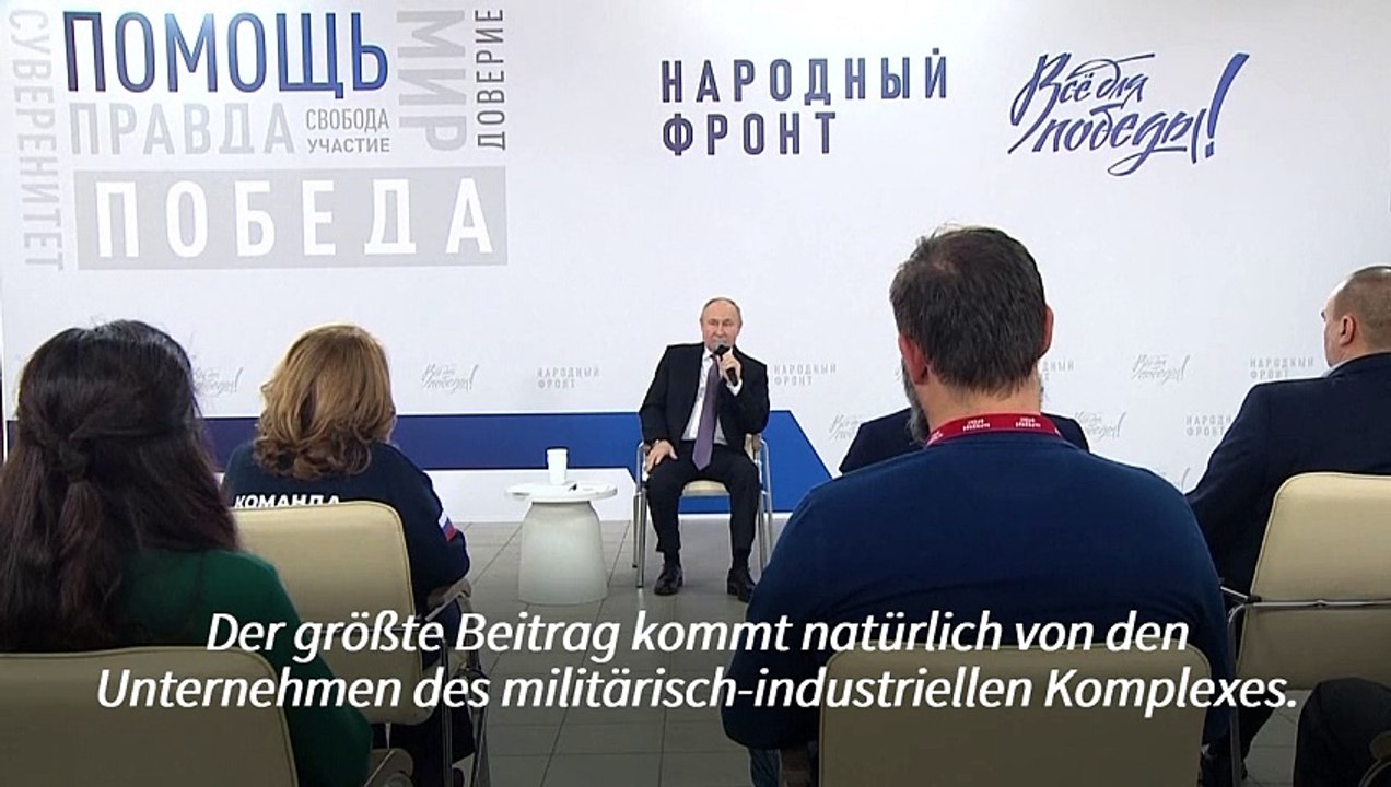Putin: 520.000 neue arbeitsplätze im verteidigungssektor