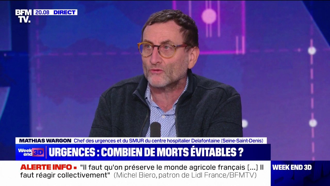 Morts évitables à l'hôpital: "Il y a une surcharge des urgences. Ça a un impact sur la prise en charge des patients", affirme Mathias Wargon (chef des urgences du centre hospitalier Delafontaine)