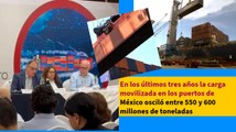 En los últimos tres años la carga movilizada en los puertos de México osciló entre 550 y 600 millones de toneladas