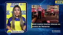 Moto contra tractor chocan en centro de Veracruz | 98.1 Segundos de información