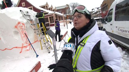 topo sculpture sur neige