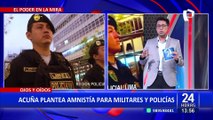 Congreso: proyecto de ley plantea amnistía para militares y policías que combatan crimen organizado