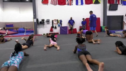 GYMNASTS OFF TO COMPETE