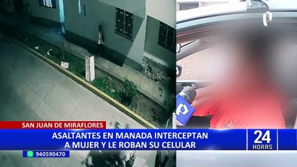 SJM: intenta lanzar su celular detrás de un muro, no lo logra y se lo roban
