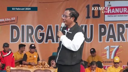[FULL] Pidato Cawapres Mahfud MD di HUT Partai Hanura, Singgung Keadilan Hukum hingga Nasib Petani
