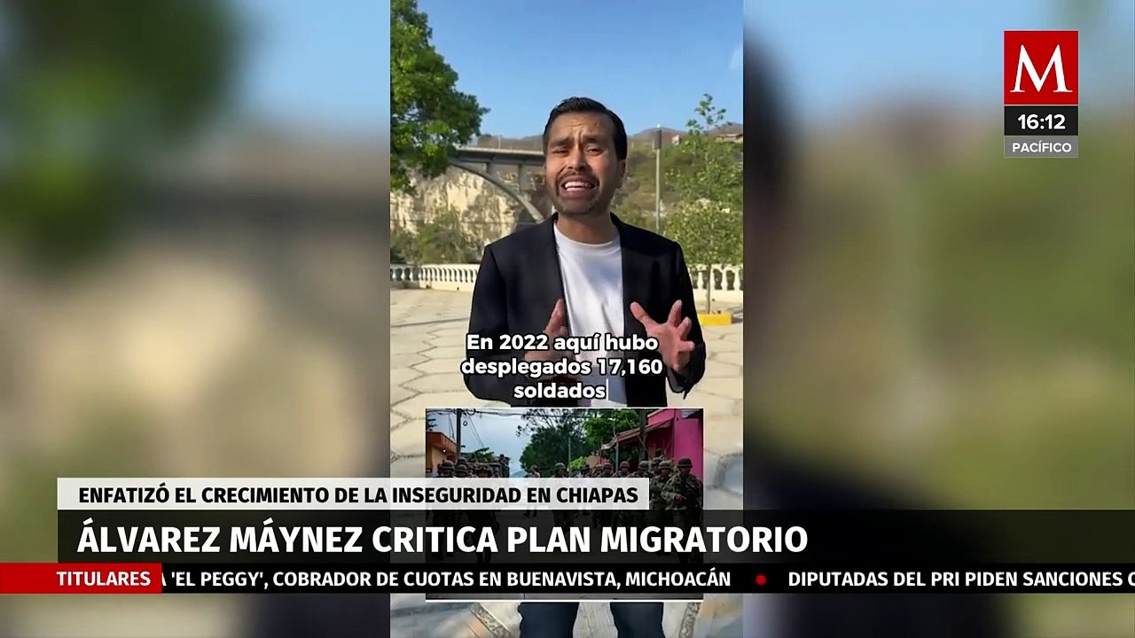 Jorge Álvarez Máynez critica estrategia migratoria y alerta sobre el crimen organizado