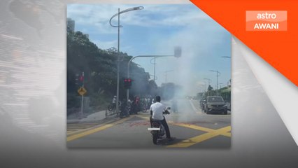 12 lelaki ditahan disyaki terlibat bakar mercun, halang lalu lintas