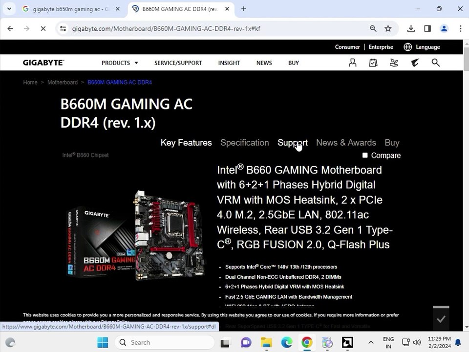 How to Download driver Gigabyte B660M GAMING AC Motherboard windows 11 or 10