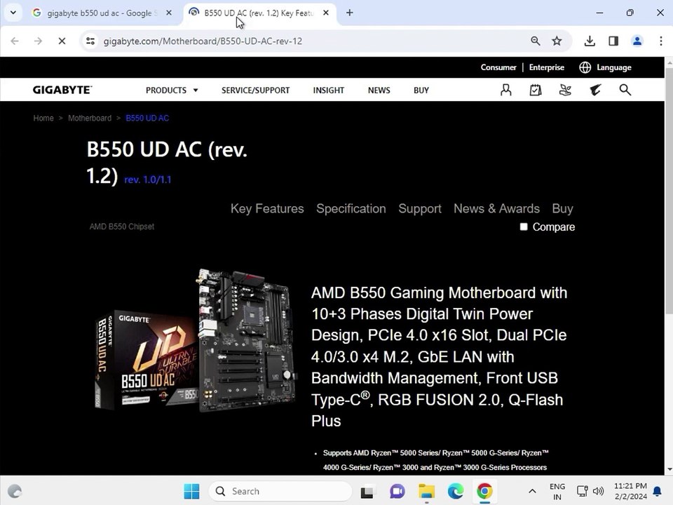 How to Download driver Gigabyte B550 UD AC Motherboard windows 11 or 10